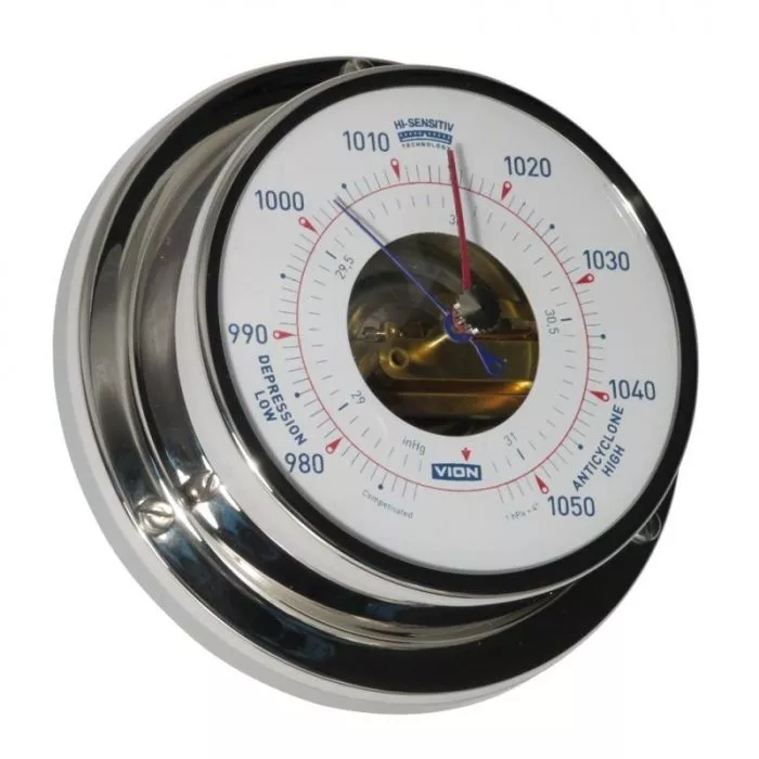 Vion Barometer Stainless Steel Including Wall Mount Ø97 mm